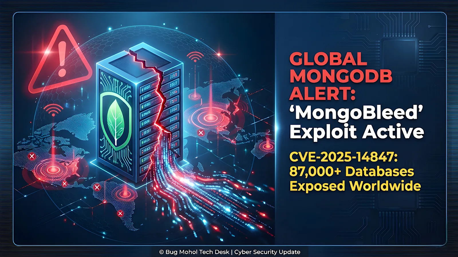 MongoBleed CVE-2025-14847 Security Alert - Bug Mohol MongoDB MongoBleed CVE-2025-14847 Vulnerability Exploit